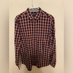 Michael Kors Men's Checkered Shirt in Red and Blue